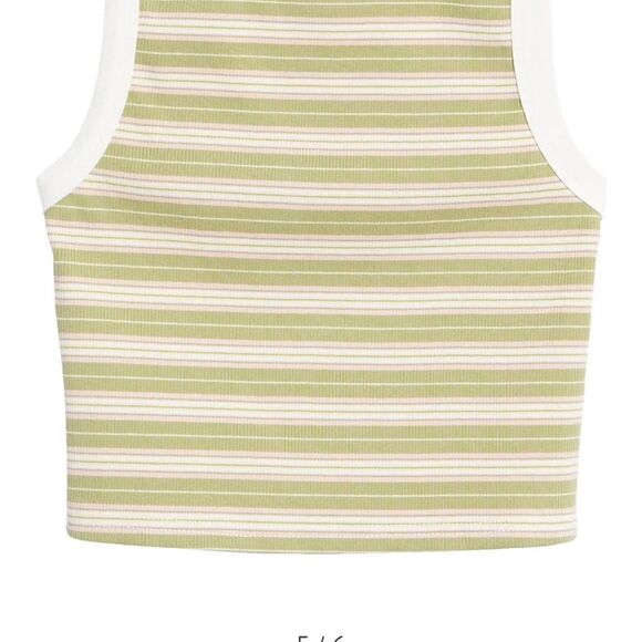 NWOT BP Ringer Tank, Green Kalee Stripe, size 2X - Picture 5 of 11